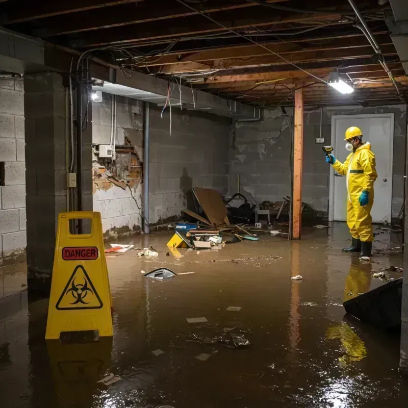 Flooded Basement Electrical Hazard in Northgate, OH Property